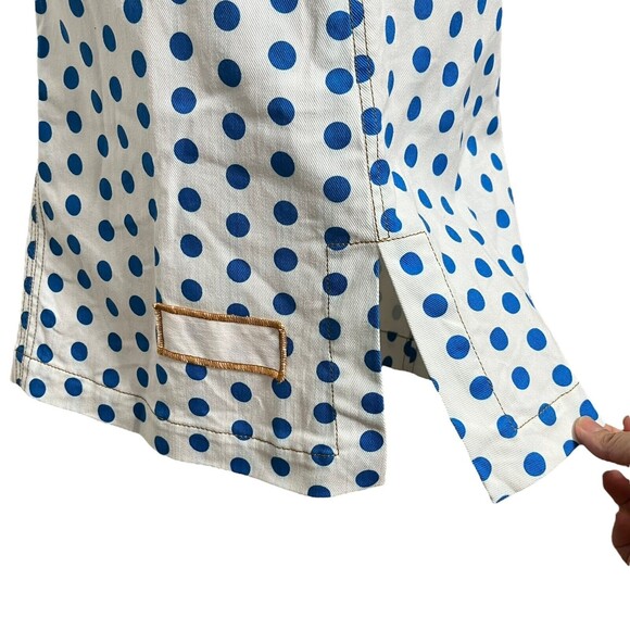 JW Anderson Polka Dot Denim Dress Women’s Size 4 Multi A-Line Shift Sleeveless - Picture 6 of 13